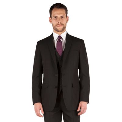 The Collection Black plain regular fit 2 button suit jacket